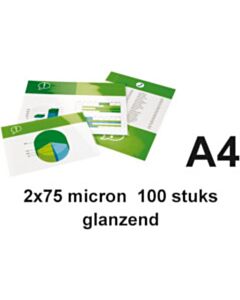 Quantore A4 Laminierfolien glänzend 2x75 Mikron 100 Stück