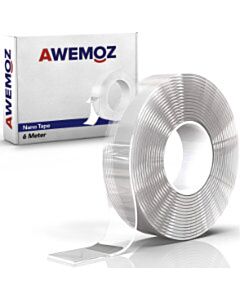 Doppelseitiges Nano-Klebeband 2,5cm x 6m Awemoz (1 Rolle)