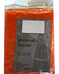 Einweg-Poncho orange