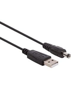 USB A 2.0 Kabel auf DC Stecker männlich 2,1x5,5mm schwarz 1m