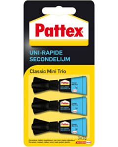 Sekundenkleber Pattex Classic Mini Trio flüssig 3x1g