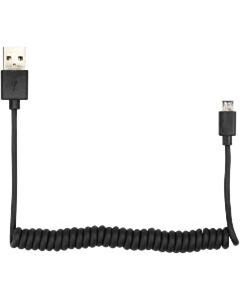 Spiralkabel Micro USB auf USB A 2.0 1,5m schwarz Velleman