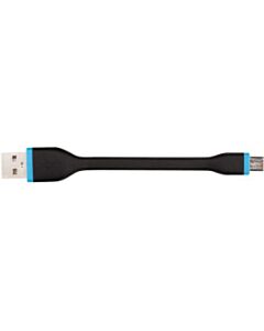 Flexibles Micro-USB-zu-USB-A-2.0-Kabel 12 cm schwarz Velleman
