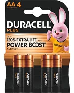 Duracell Plus Power Boost AA-Batterien (4)