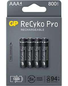 GP ReCyko Pro AAA-Batterien 800 mAh (4)