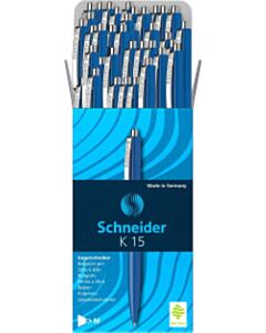 50x Kugelschreiber Schneider K 15 blau mittel