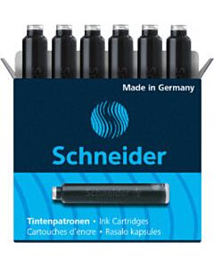 6 Tintenpatronen Schneider schwarz