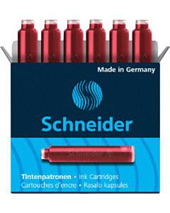 6 Inktpatronen Schneider rood