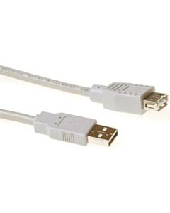 USB A 2.0 Verlängerungskabel 1 Meter Elfenbein