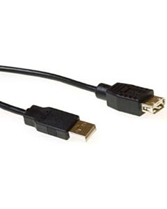 USB A 2.0 Verlängerungskabel 0,5 Meter schwarz