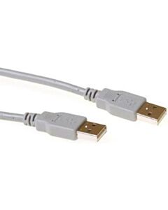 USB 2.0 Kabel A-Stecker auf A-Stecker 2 Meter Elfenbein