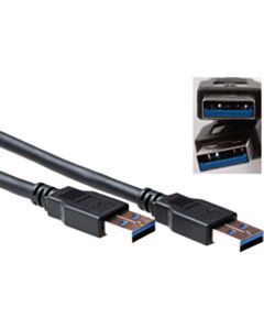 USB 3.0 Kabel A-Stecker auf A-Stecker 0,5 Meter schwarz