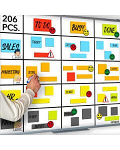 Scrum Magnete Set für Whiteboard 206-tlg