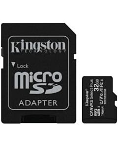 Kingston Canvas Select Plus Micro SDHC 32 GB Speicherkarte + Adapter