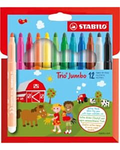 Stabilo Trio Jumbo Filzstifte 12 Farben