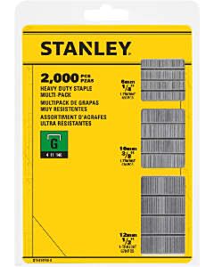 Stanley Klammern Mix 6, 10, 12 mm Typ G 2000 Stück