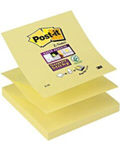 Post-it Z-Notes 76 x 76 mm Super Sticky gelb (90 Blatt)