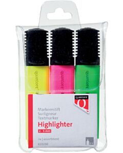 Quantore Textmarker 2-5 mm Etui 3 Farben