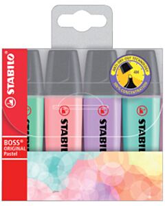 Textmarker Stabilo Boss Original 4 Pastellfarben